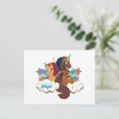 Afro Unicorn "Made of Magic" Trio Design Postkarte (Stehend Vorderseite)