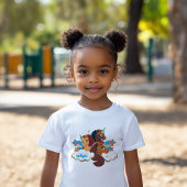 Afro Unicorn "Made of Magic" Trio Design T-Shirt