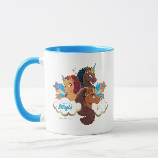 Afro Unicorn "Made of Magic" Trio Design Tasse (Links)