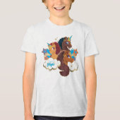 Afro Unicorn "Made of Magic" Trio Design Tri-Blend Shirt (Vorderseite)