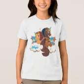 Afro Unicorn "Made of Magic" Trio Design Tri-Blend Shirt (Vorderseite)