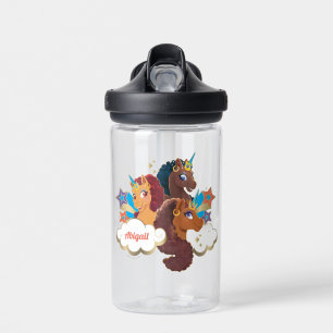 Afro Unicorn "Made of Magic" Trio Design Trinkflasche