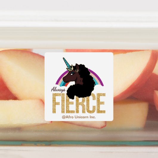 Afro Unicorn | Magical - Always Fierce Etiketten (Befestigt)