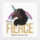 Afro Unicorn | Magical - Always Fierce Etiketten (Design 2)