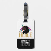 Afro Unicorn | Magical - Always Fierce Gepäckanhänger (Rückseite vertikal)