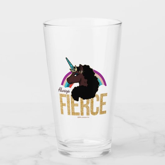 Afro Unicorn | Magical - Always Fierce Glas (Vorderseite)