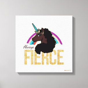 Afro Unicorn   Magical - Always Fierce Leinwanddruck