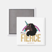 Afro Unicorn | Magical - Always Fierce Magnet (Vorderseite/Rückseite)
