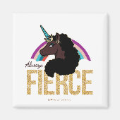 Afro Unicorn | Magical - Always Fierce Magnet (Vorne)
