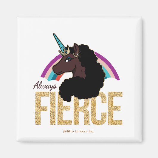 Afro Unicorn | Magical - Always Fierce Magnet (Vorne)