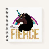 Afro Unicorn | Magical - Always Fierce Notizblock (Vorderseite)