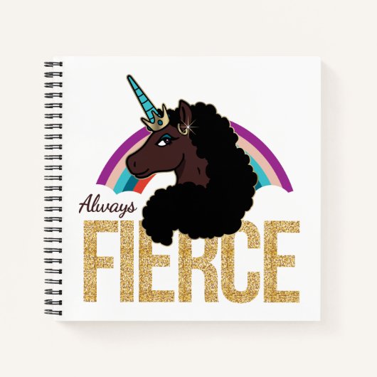 Afro Unicorn | Magical - Always Fierce Notizblock (Vorderseite)