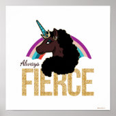 Afro Unicorn | Magical - Always Fierce Poster (Vorne)