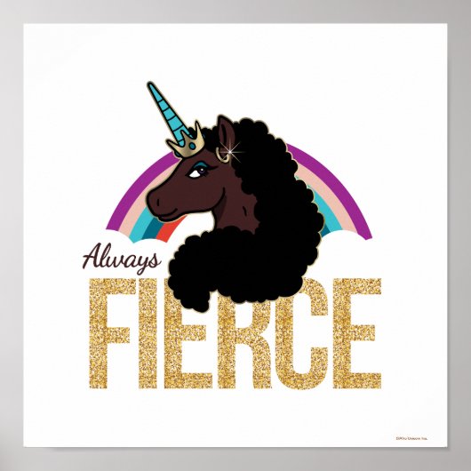 Afro Unicorn | Magical - Always Fierce Poster (Vorne)