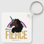 Afro Unicorn | Magical - Always Fierce Schlüsselanhänger (Rückseite)