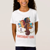 Afro Unicorn | Magical Birthday Girl T-Shirt (Vorderseite)