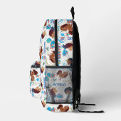 Afro Unicorn Magical Empowerment Muster Bedruckter Rucksack (Rechts)