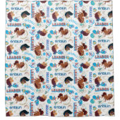 Afro Unicorn Magical Empowerment Muster Duschvorhang (Vorderseite)