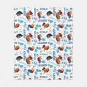 Afro Unicorn Magical Empowerment Muster Fleecedecke (Vorderseite)