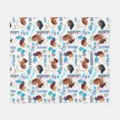 Afro Unicorn Magical Empowerment Muster Fleecedecke (Vorderseite (Horizontal))