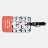 Afro Unicorn Magical Empowerment Muster Gepäckanhänger (Vorderseite horizontal)