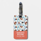 Afro Unicorn Magical Empowerment Muster Gepäckanhänger (Rückseite vertikal)