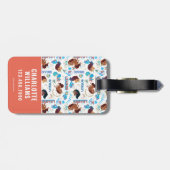 Afro Unicorn Magical Empowerment Muster Gepäckanhänger (Rückseite horizontal)