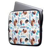 Afro Unicorn Magical Empowerment Muster Laptopschutzhülle (Vorderseite Links)