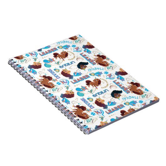 Afro Unicorn Magical Empowerment Muster Notizblock (Rechte Seite)