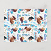 Afro Unicorn Magical Empowerment Muster Postkarte (Vorderseite)