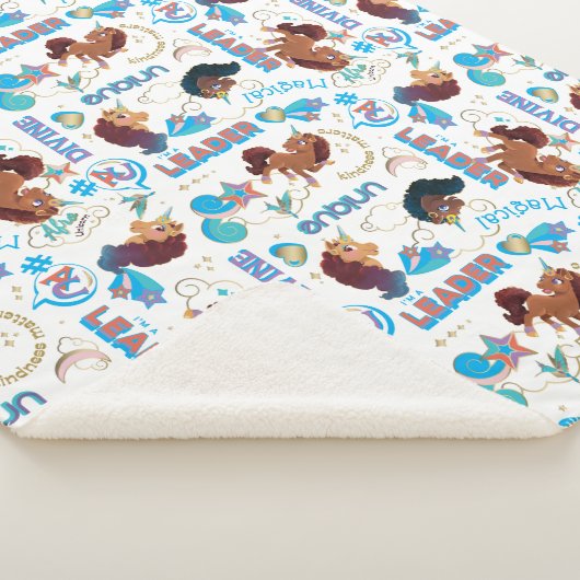 Afro Unicorn Magical Empowerment Muster Sherpadecke (3/4)