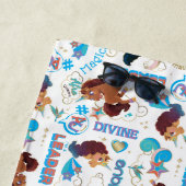 Afro Unicorn Magical Empowerment Muster Strandtuch (Beispiel)