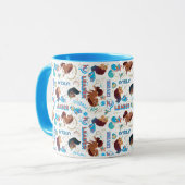 Afro Unicorn Magical Empowerment Muster Tasse (Vorderseite Links)