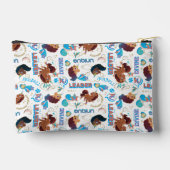 Afro Unicorn Magical Empowerment Muster Zubehörtasche (Rückseite)