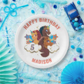 Afro Unicorn | Magical Girls Birthday Pappteller (Party)