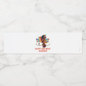 Afro Unicorn | Magical Girls Birthday Wasserflaschenetikett (Einzelnes Label)