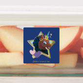 Afro Unicorn Magical Star Etiketten (Befestigt)