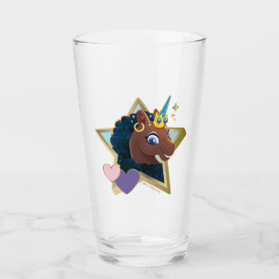 Afro Unicorn Magical Star Glas