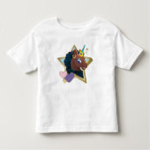 Afro Unicorn Magical Star Kleinkind T-shirt (Vorderseite)
