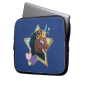 Afro Unicorn Magical Star Laptopschutzhülle (Vorderseite Links)