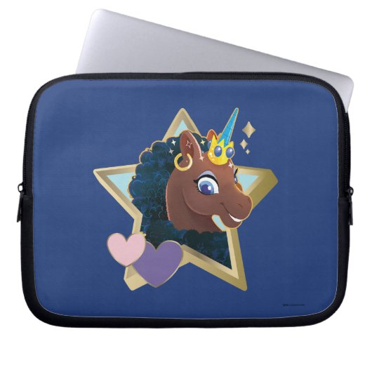 Afro Unicorn Magical Star Laptopschutzhülle (Vorderseite)