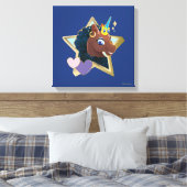 Afro Unicorn Magical Star Leinwanddruck (Insitu (Schlafzimmer))