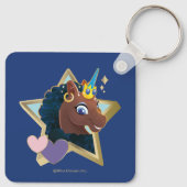Afro Unicorn Magical Star Schlüsselanhänger (Rückseite)