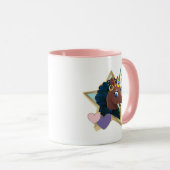 Afro Unicorn Magical Star Tasse (VorderseiteRechts)