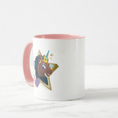 Afro Unicorn Magical Star Tasse (Vorderseite Links)