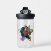 Afro Unicorn Magical Star Trinkflasche (Vorne)