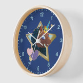 Afro Unicorn Magical Star Uhr (Winkel)