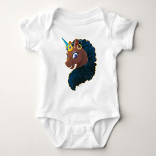 Afro Unicorn magisch Baby Strampler