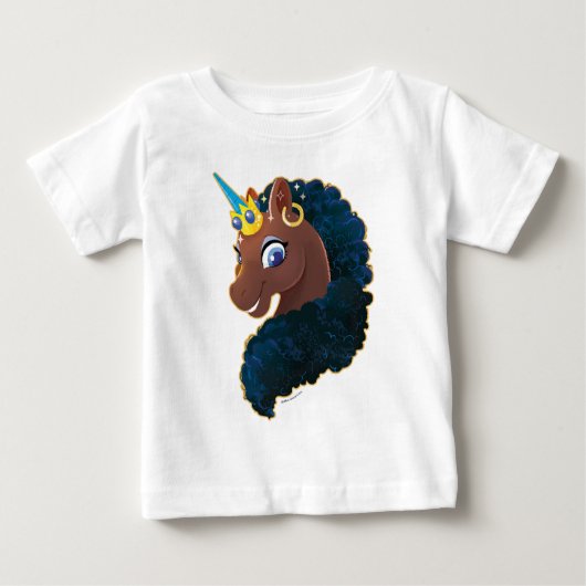 Afro Unicorn | magisch Baby T-shirt (Vorderseite)