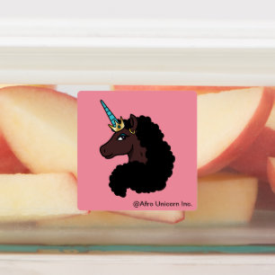Afro Unicorn magisch Etiketten